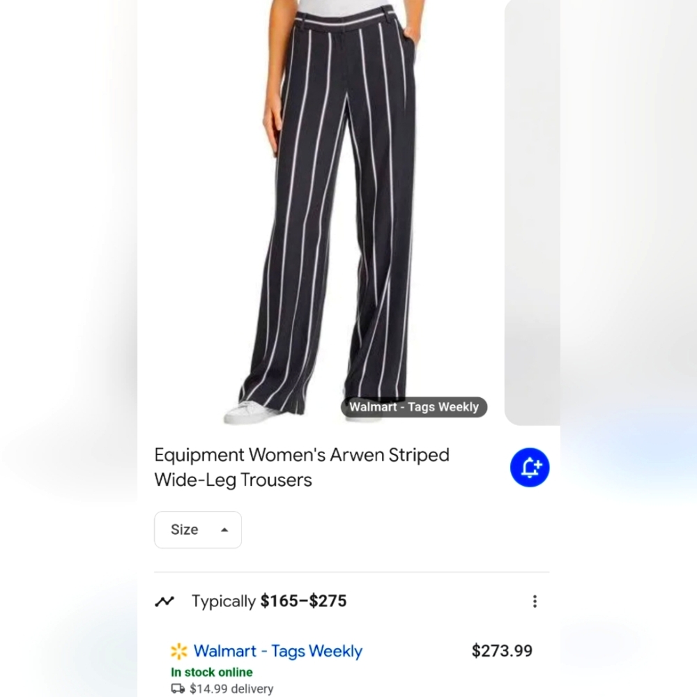 EQUIPMENT wide leg striped pants